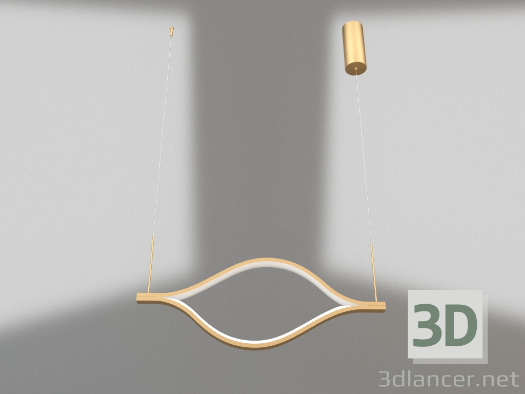 3D modeli Kolye ucu Lynn mat altın (08258-60,33P) - önizleme