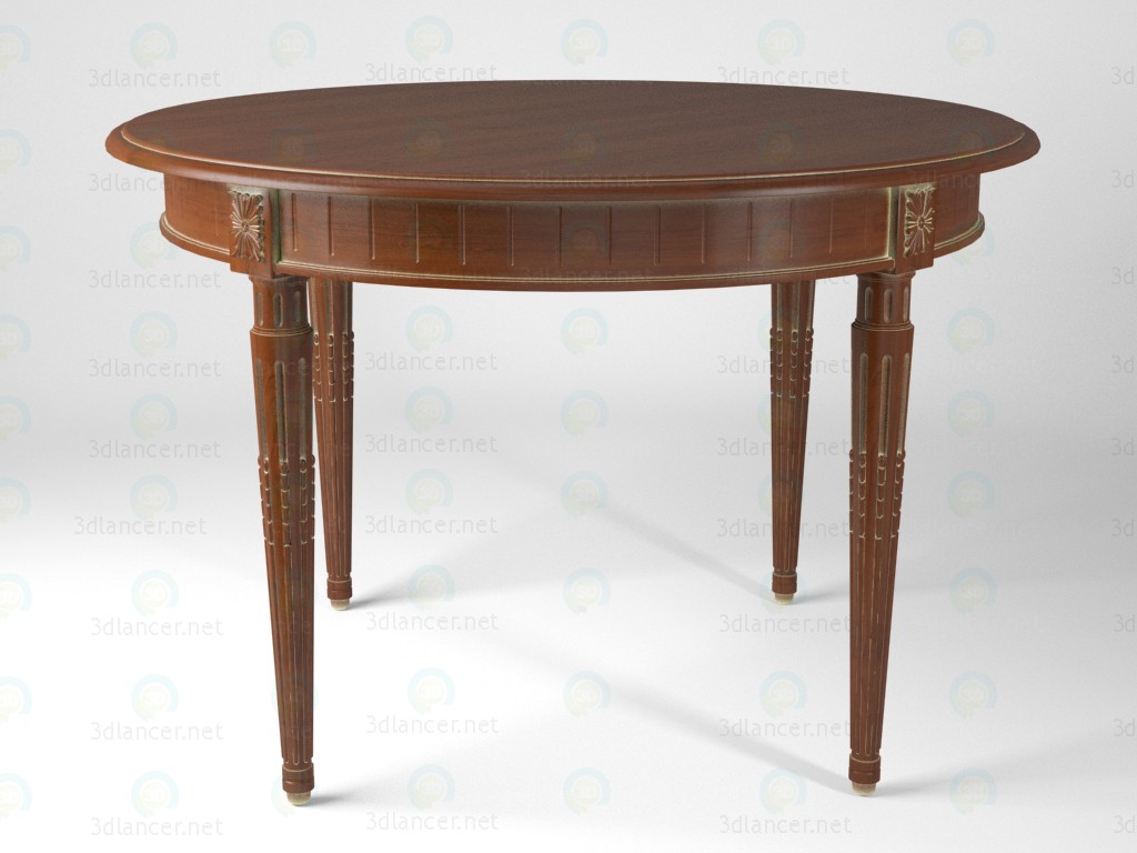 3d model neoclassic_round_coffee_table - preview