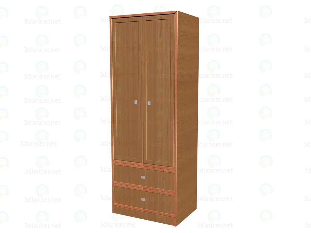 3d model 2-door wardrobe with drawers A211 - preview