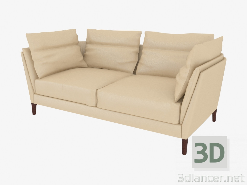 Modelo 3d Sofá de couro duplo - preview