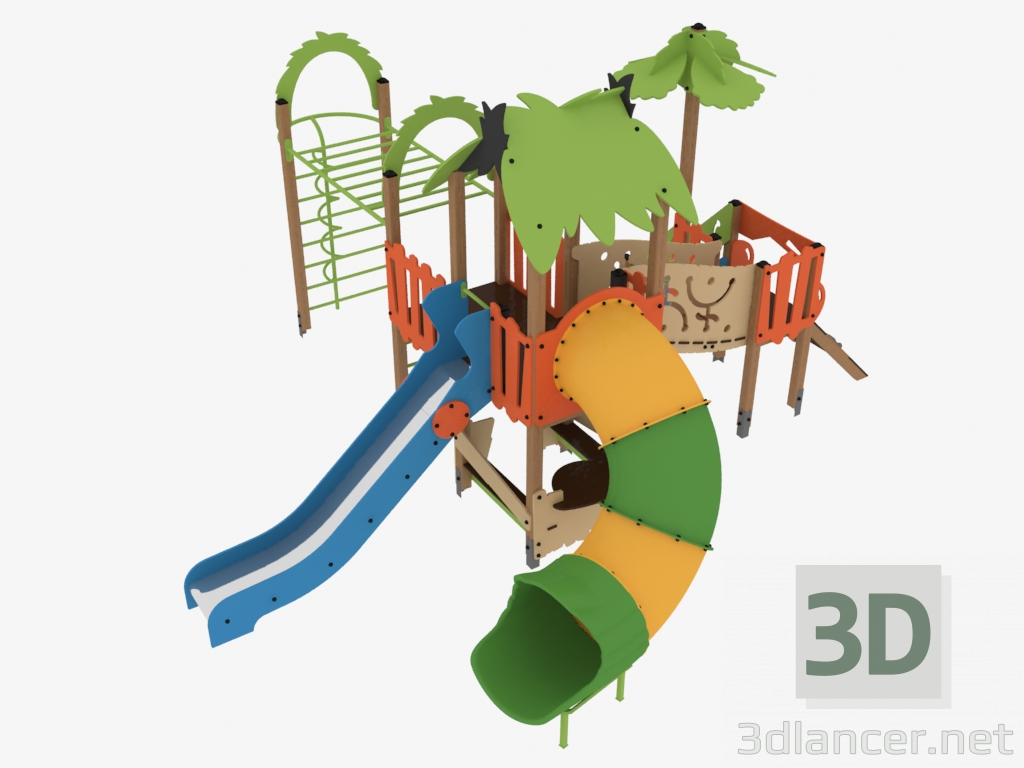 3d модель Детский игровой комплекс (Т1214) – превью