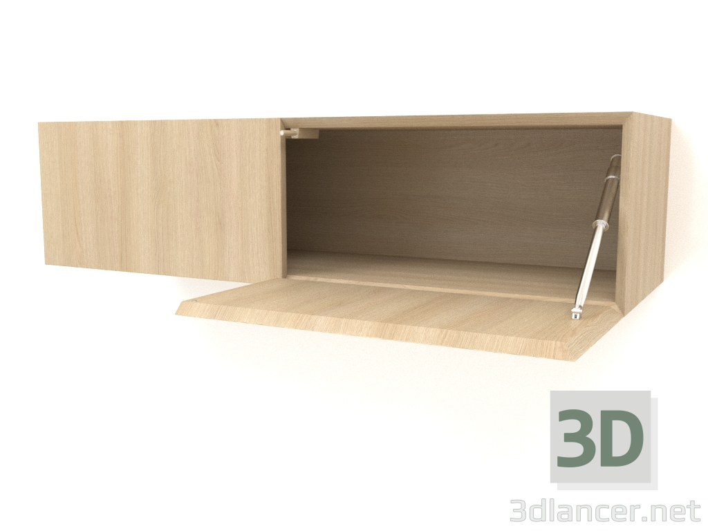 modèle 3D Étagère suspendue ST 06 (porte ouverte) (2 portes, 1000x315x250, bois blanc) - preview