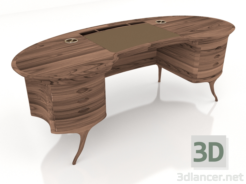 3D modeli Çalışma masası Büyük Fasulye - önizleme