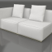 modello 3D Modulo divano, sezione 1 sinistra (Oro) - anteprima