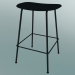 3d model Bar stool with Fiber tube base (H 65 cm, Black) - preview