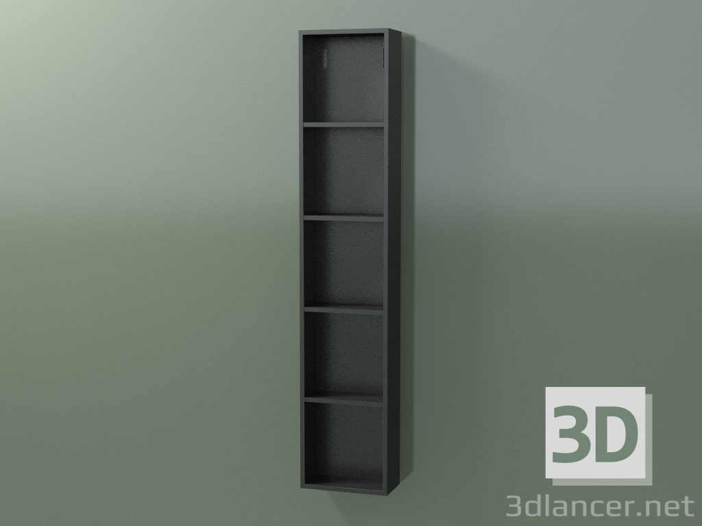 3d model Wall tall cabinet (8DUAFA01, Deep Nocturne C38, L 24, P 12, H 120 cm) - preview