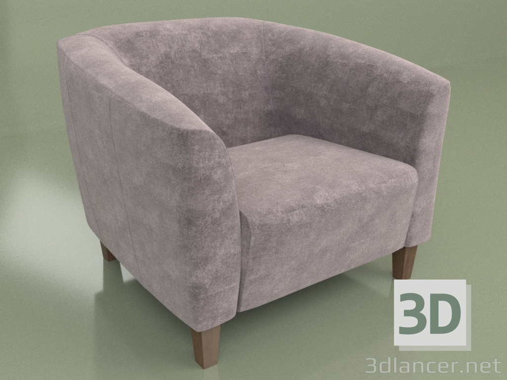 3d model Oxford armchair (Velvet) - preview