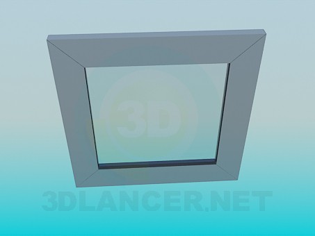 Modelo 3d Espelho de parede quadrado - preview