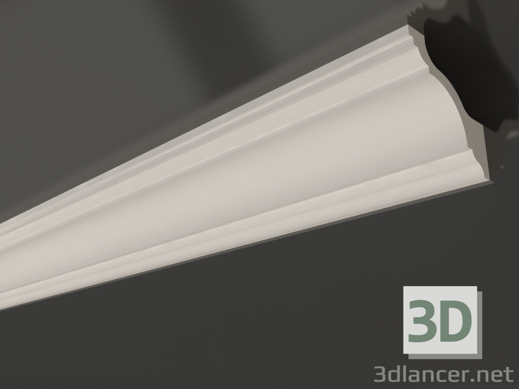 modèle 3D Corniche de plafond en plâtre lisse KG 031 (80x85) - preview