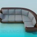modello 3D Tortora divano - anteprima