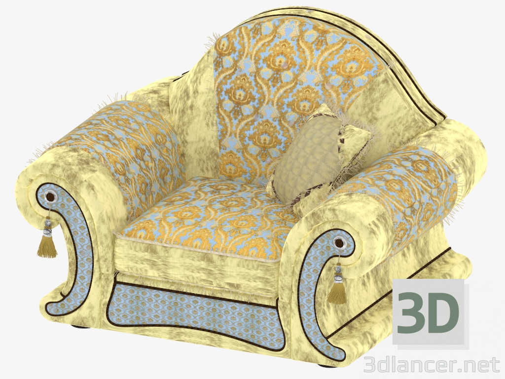 3D modeli koltuk Damasko - önizleme