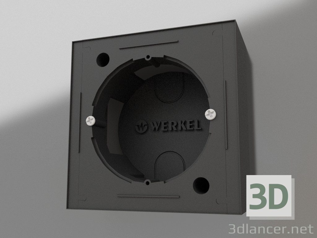 modèle 3D Boîtier de montage en saillie (W8000008, noir) - preview