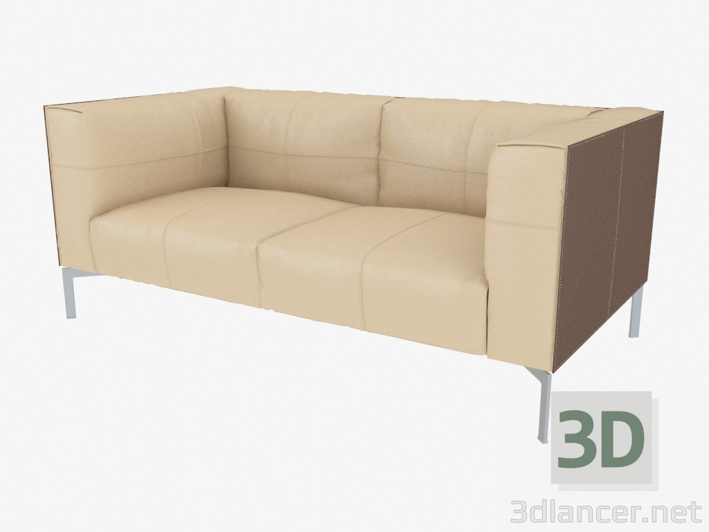 3D Modell Ledersofa Doppel - Vorschau