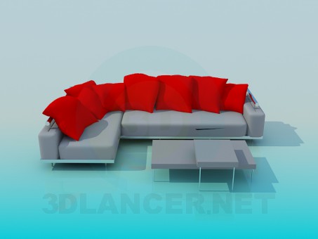 Modelo 3d O sofá no corredor - preview