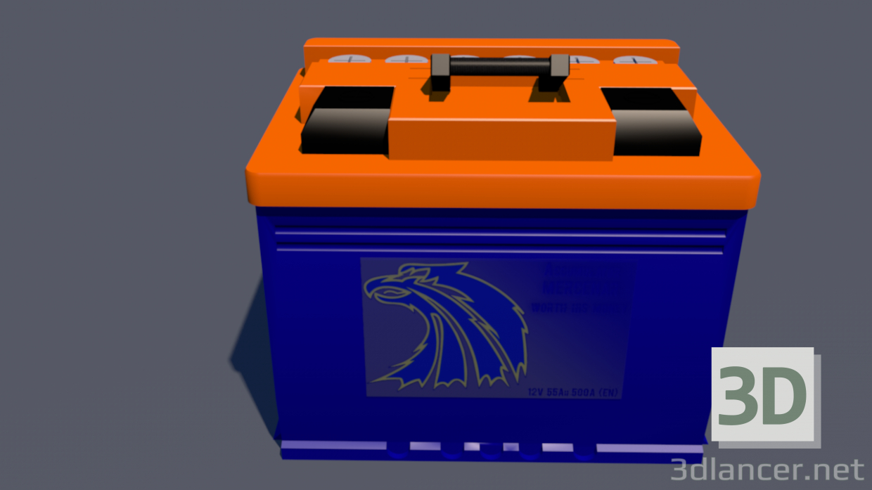 3D Modell Batterie - Vorschau