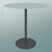 modèle 3D Table BON (9382-01 (⌀ 70cm), H 74cm, blanc HPL, aluminium gris fonte grise) - preview