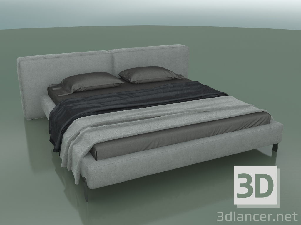 3d model Cama doble de moda debajo del colchón 1800 x 2000 (2420 x 2370 x 780, 242VOG-237) - vista previa