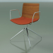 3D modeli Sandalye 0279 (döner, kolçaklı, koltuk minderli, LU1, tik görünümlü) - önizleme