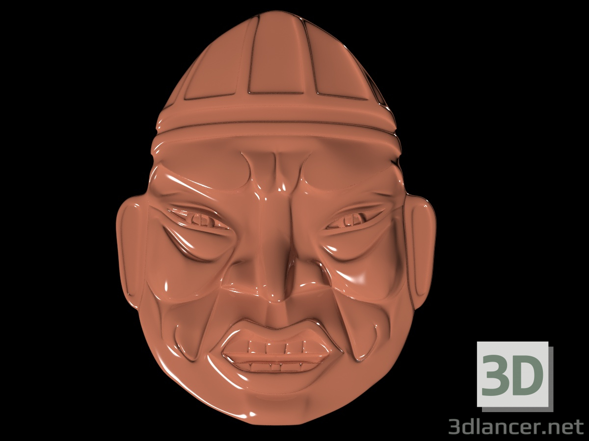 Máscara asiática 3D modelo Compro - render