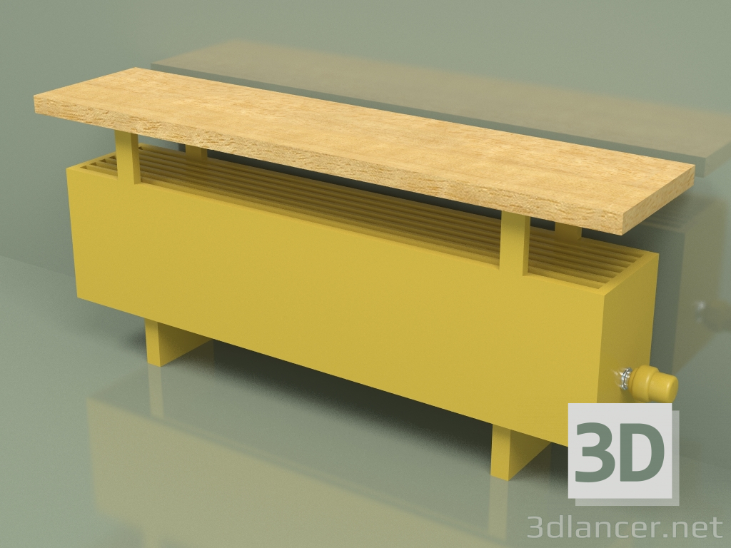 3d модель Конвектор - Aura Bench (240х1000х186, RAL 1012) – превью