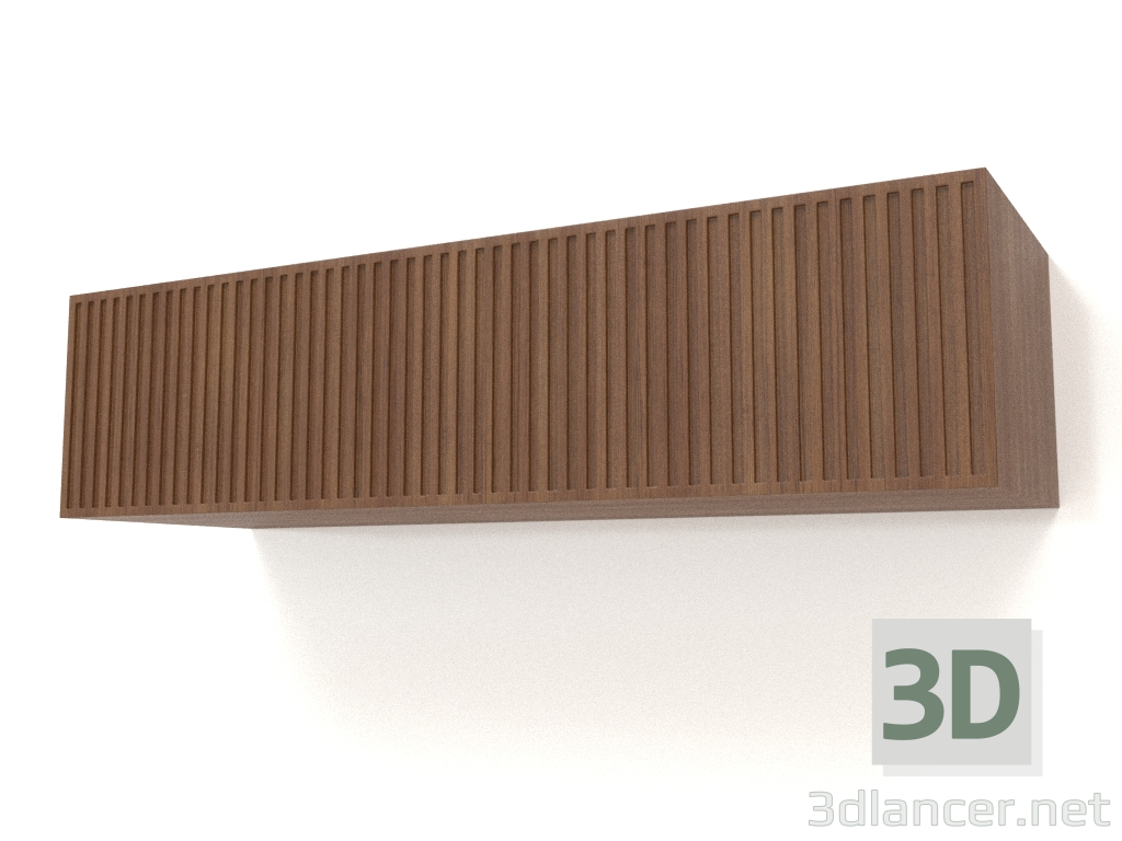 modèle 3D Étagère suspendue ST 06 (1 porte ondulée, 1000x315x250, bois brun clair) - preview
