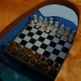 3D modeli Bir satranç tahtası ile tablo - önizleme