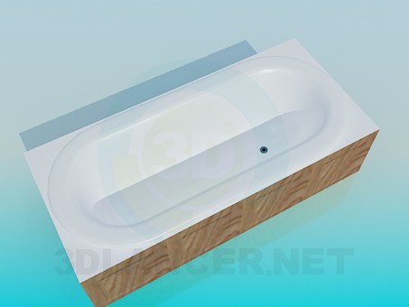 3d модель Простая ванна – превью