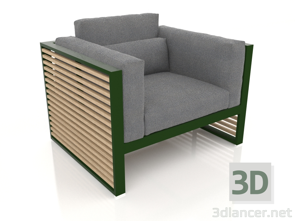 3d модель Кресло для отдыха с высокой спинкой (Bottle green) – превью