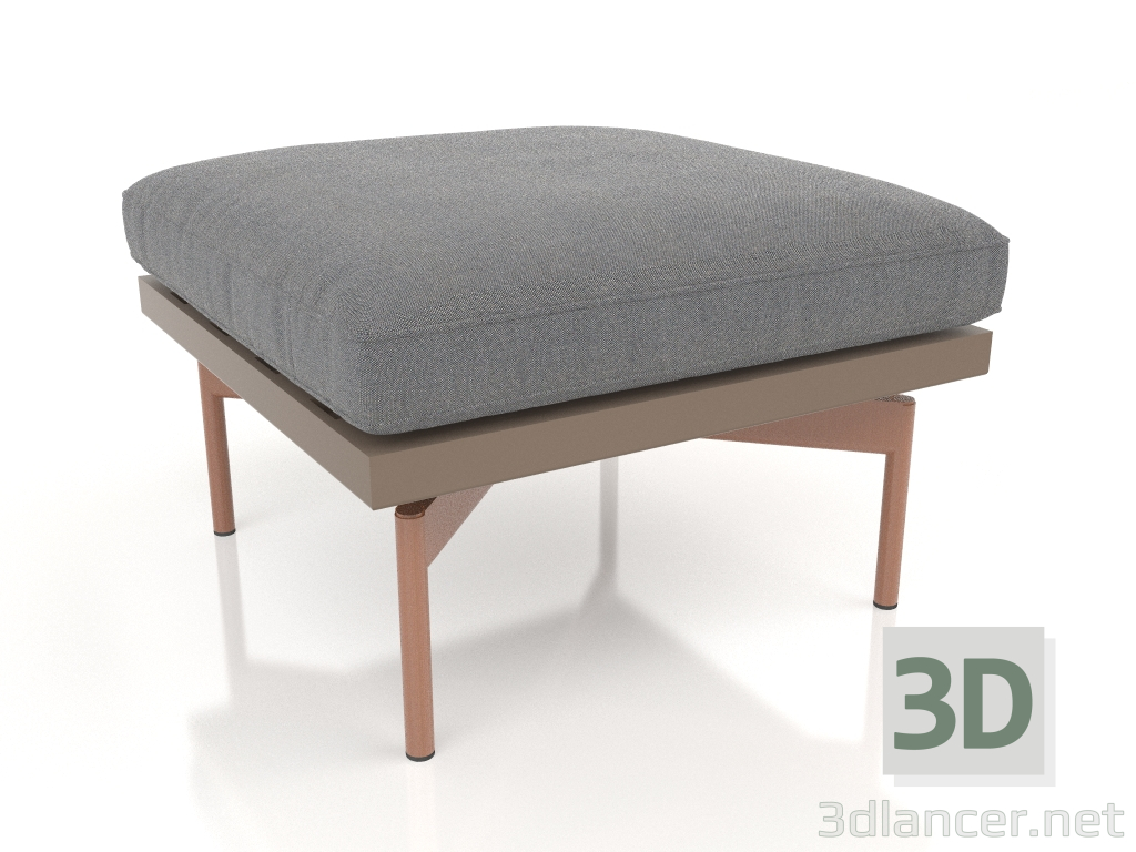 3d модель Пуф для клубного кресла (Bronze) – превью