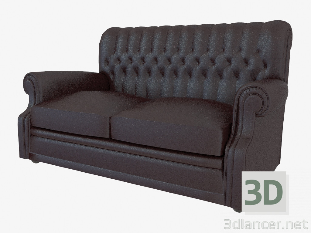 Modelo 3d sofás de couro Duplo - preview