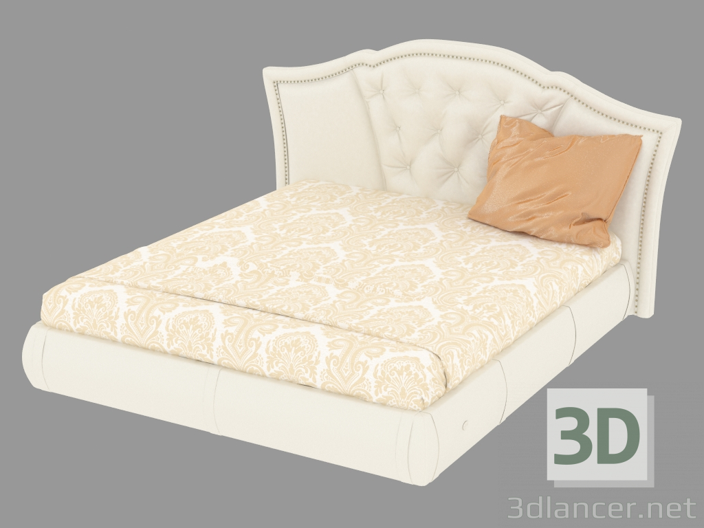 3D Modell Bett mit Lederbesatz Lion - Vorschau