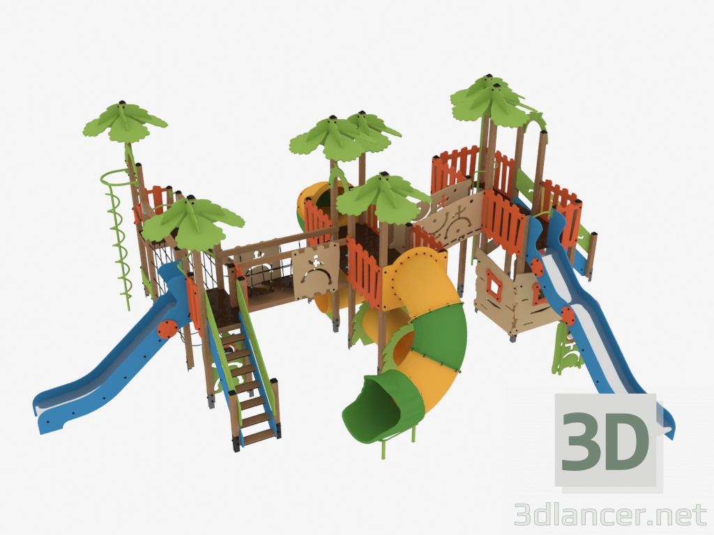 3d model Complejo de juegos para niños (T1408) - vista previa