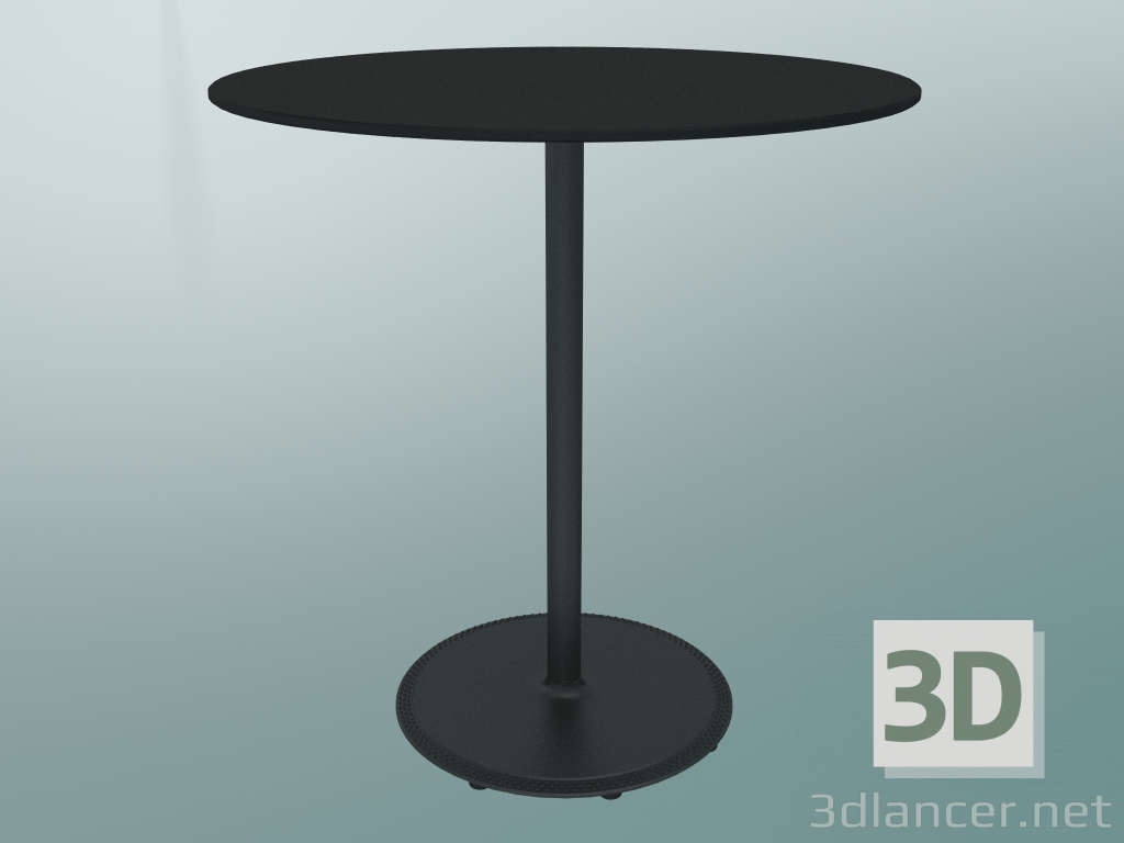 3D Modell Tisch BON (9382-01 (Ø 70 cm), H 74 cm, HPL schwarz, Gusseisen schwarz) - Vorschau