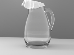 Glass jug covered with a rag