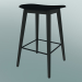 3d model Bar stool with Fiber wood base (H 65 cm, Black) - preview