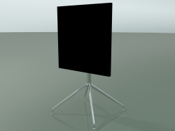 Quadratischer Tisch 5706, 5723 (H 74 - 59x59 cm, gefaltet, schwarz, LU1)