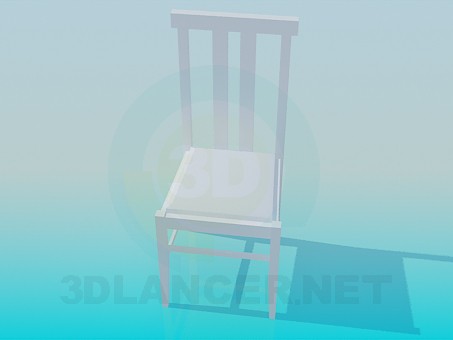 3D Modell Gewöhnlicher Stuhl - Vorschau