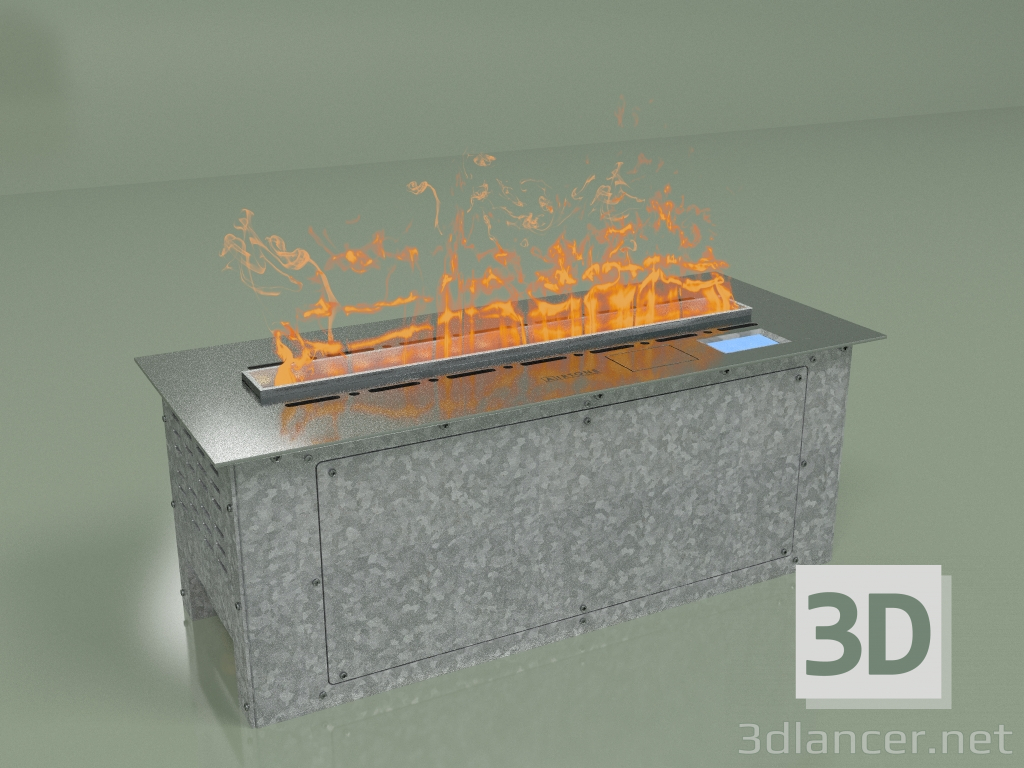 3D modeli Buharlı şömine Vepo 600 (gümüş) - önizleme