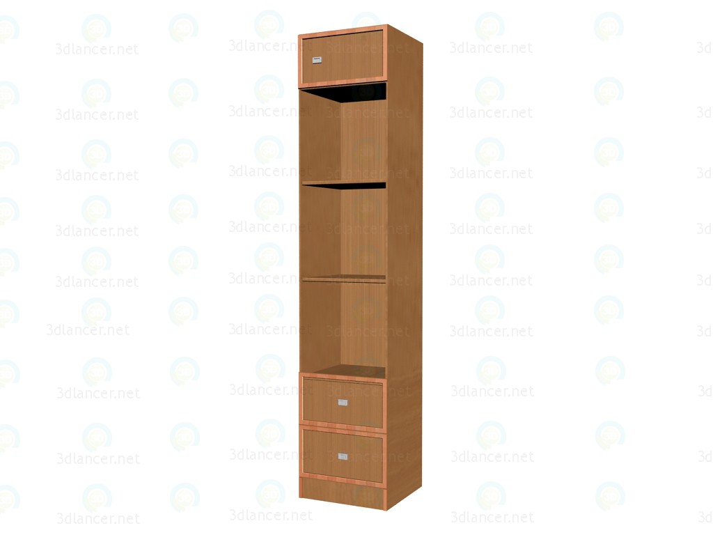 3d model Section 1 door and 2 drawers A222 - preview
