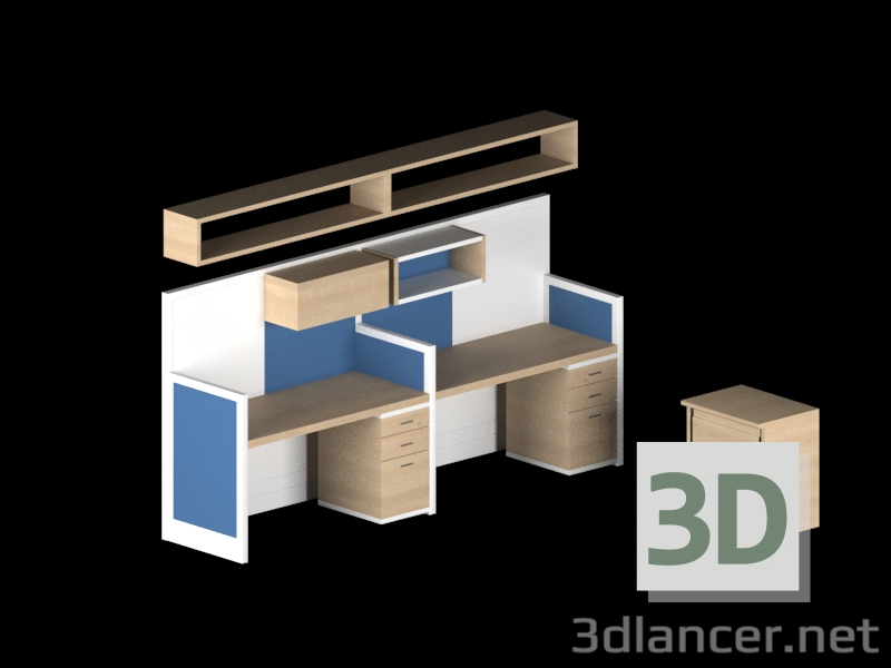 modèle 3D PM STEELE DESK - preview
