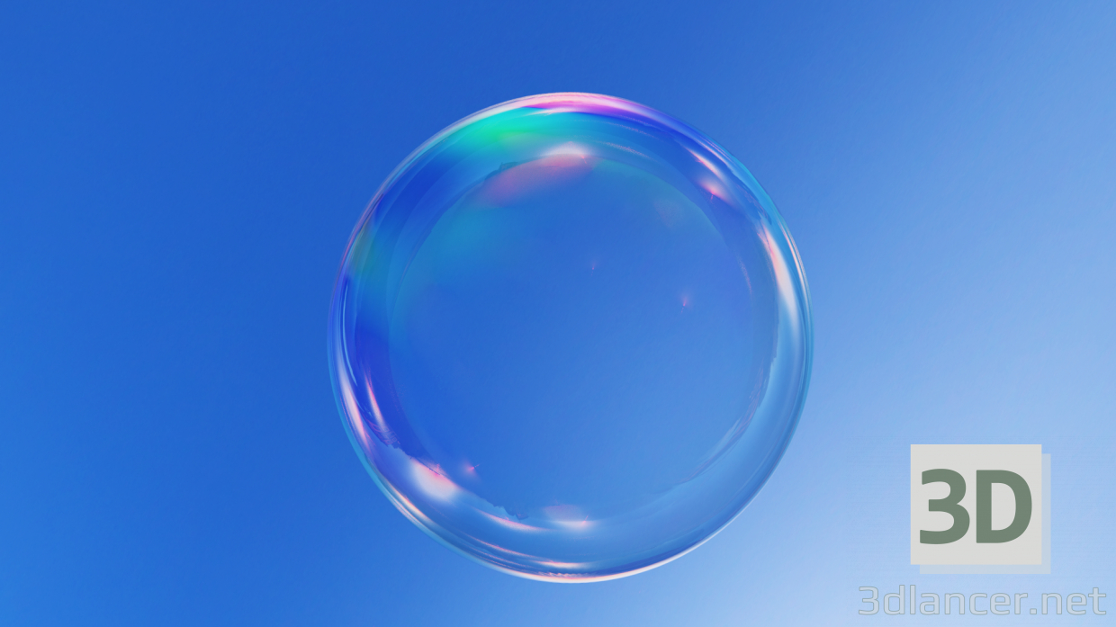 3d Soap bubble model buy - render