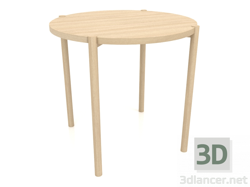 3D modeli Yemek masası DT 08 (düz uç) (D=790x754, ahşap beyazı) - önizleme