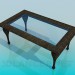 3d model Coffee table with glass surface - preview