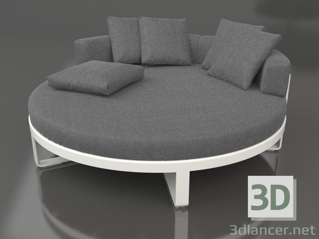 3d model Round bed for relaxation (Agate gray) - preview
