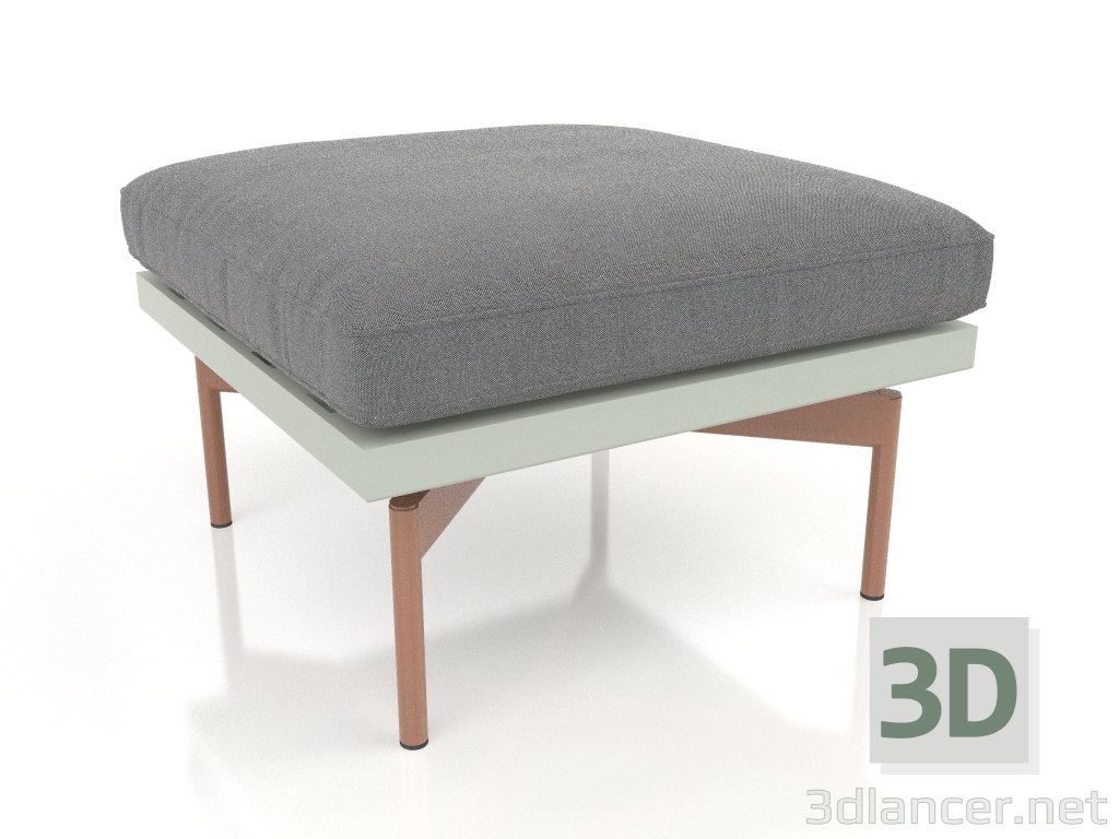 3d model Puf para sillón club (Gris cemento) - vista previa