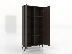 Cabinet 5 1000x450x2000 mm (open, ash walnut)
