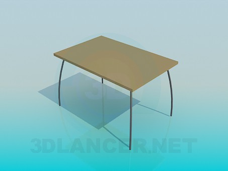 3d model Table with arched legs - preview