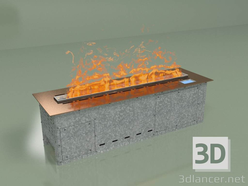 3D modeli Buharlı şömine Vepo 800 (pembe altın aynalı) - önizleme