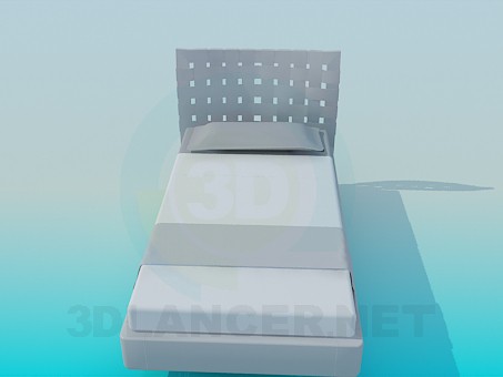 3 डी मॉडल सिंगल बिस्तर - पूर्वावलोकन
