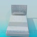 3d модель Кровать одноместная – превью
